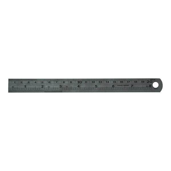 Teng Tools 7.9 Inch Long Precision Classic Stainless Steel Metal Ruler ST200